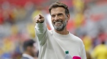 Jürgen Klopp ist vor dem WM-Achtelfinale zwischen der Schweiz und Kolumbien in Vancouver als TV-Experte im Einsatz. Foto: Peter Klaunzer/epa