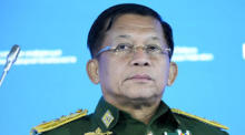 Der Oberkommandierende der Streitkräfte Myanmars, Senior General Min Aung Hlaing. Foto: epa/Alexander Zemlianichenko / Pool
