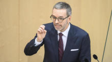 Herbert Kickl, Vorsitzender der rechtsgerichteten Freiheitlichen Partei Österreichs (FPOe). Foto: epa/Christian Bruna