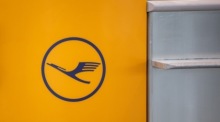 Lufthansa-Logo der deutschen Fluggesellschaften. Foto: epa/Andre Pain