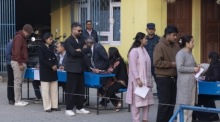 Balendra Shah, ehemaliger Bürgermeister von Kathmandu und derzeitiger Premierministerkandidat der Rastriya Swatantra Party (RSP). Foto: epa/Narendra Shrestha