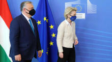 Der ungarische Premierminister Viktor Orban (L) und die Präsidentin der Europäischen Kommission Ursula von der Leyen. Archivfoto: epa/FRANCOIS WALSCHAERTS