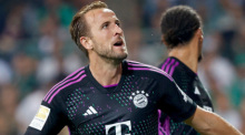 Bayerns Harry Kane bejubelt sein Tor zum 2:0. Foto: Axel Heimken/dpa