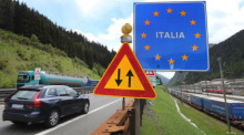 Grenzübergang zu Italien. Foto: Karl-Josef Hildenbrand/dpa/dpa-tm