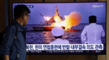 Reaktion auf den Abschuss eines Marschflugkörpers durch Nordkorea in Richtung Westmeer. Foto: epa/Jeon Heon-kyun