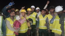 Alle verschütteten Arbeiter wurden aus dem Tunnel befreit. Foto: epa/Handinformationsabteilung