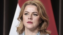 Lettlands Premierministerin Evika Silina spricht nach dem Treffen der baltischen Regierungschefs in Tallinn vor der Presse. Foto: epa/Valda Kalnina