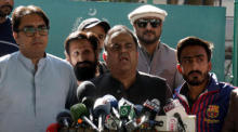 Imran Khan wurde von der pakistanischen Wahlkommission in Islamabad von der Ausübung öffentlicher Ämter ausgeschlossen. Foto: epa/Sohail Shahzad