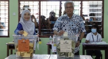 In Malaysia finden die 15. Parlamentswahlen statt. Foto: epa/Fazry Ismail