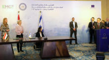 Agypten, die EU und Israel unterzeichnen ein Abkommen über Erdgasexporte. Foto: epa/Khaled Elfiqi