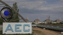 Kernkraftwerk Zaporizhzhia in Enerhodar unter russischer Kontrolle. Foto: epa/Sergei Ilnitsky