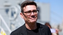Der britische Premier Andy Burnham begleitet den ukrainischen Präsidenten Wolodymyr Selenskyj bei einem Besuch des Marinestützpunkts Portsmouth.