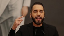 Nayib Bukele, der Präsident von El Salvador, in San Salvador. Foto: epa/Rodrigo Sura