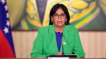 Vizepräsidentin Delcy Rodríguez. Archivbild: epa/Rayner Pena R