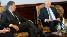 Besuch des deutschen Bundespräsidenten Frank Walter Steinmeier in Montevideo. Foto: epa/Sofía Torres