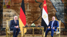Bundespräsident Frank-Walter Steinmeier trifft Ägyptens Präsident Abdel Fattah Al-Sisi im Ittihadiya-Palast anlässlich der Eröffnung des Großen Ägyptischen Museums. Foto: dpa/Bernd Von Jutrczenka