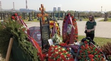 Beerdigung des angeblichen Mitbegründers der Wagner-Gruppe, Utkin, der bei einem Flugzeugabsturz ums Leben kam. Foto: epa/Maxim Shipenkov