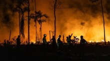 Wildfeuer brennen während der Trockenzeit im Amazonasgebiet. Foto: epa/Raphael Alves