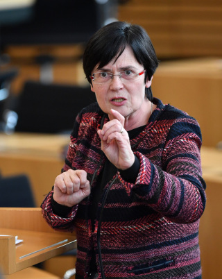 Christine Lieberknecht, CDU-Abgeordnete und ehemalige Ministerpräsidentin, spricht im Thüringer Landtag. Foto: Martin Schutt/Dpa-zentralbild/dpa
