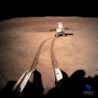 Photo provided by the China National Space Administration (CNSA) on Jan. 4, 2019 shows image of Yutu-2, China's lunar rover, at preset location A on the surface of the far side of the moon.