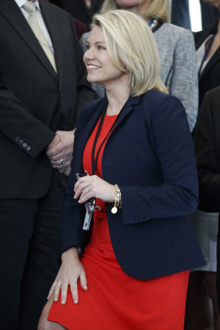 Die Sprecherin des US-Außenministeriums, Heather Nauert. Foto: epa/Shawn Thew