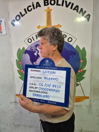 Die bolivianische Polizei veröffentlicht ein Fahndungsfoto des mutmaßlichen brasilianischen Schwerverbrechers Gerson Palermo nach seiner Festnahme in Bolivien. Foto: Policía Boliviana/dpa