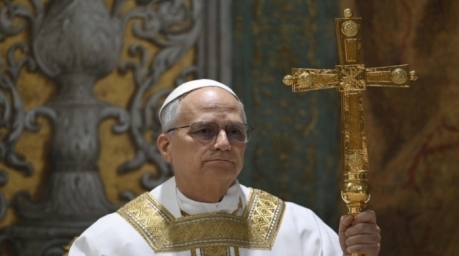Papst Leo XIV. feiert eine Messe mit den Kardinalselektoren in der Sixtinischen Kapelle. Foto: epa/Vatican Media