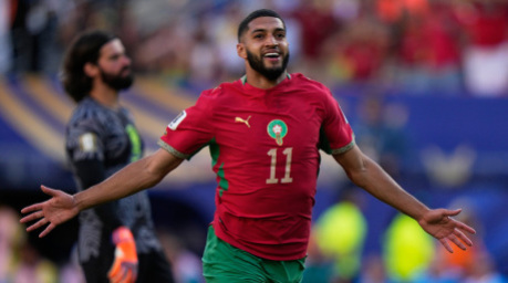 Der Marokkaner Ismael Saibari jubelt nach seinem Tor zum 0:1. (zu dpa: «FC Bayern verpflichtet marokkanischen WM-Star»). Foto: Frank Franklin II/Ap/dpa