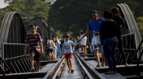 Kanchanaburi bewirbt die Death Railway für die Aufnahme in die UNESCO-Welterbeliste. Foto: epa/Diego Azubel