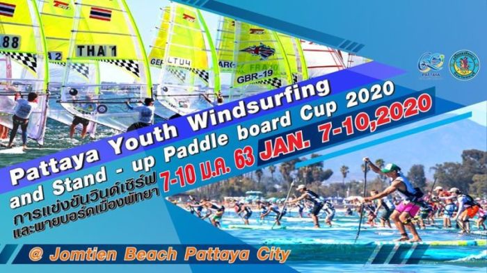 Am Strand in Jomtien fällt der Startschuss zur Jugendmeisterschaft im Windsurfing und Stand Up Paddling. Foto: PR Pattaya