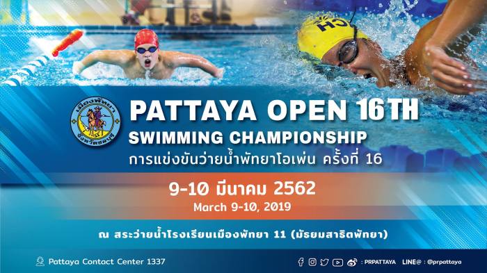 Über 600 Athleten treten bei der „16th Pattaya Open Swimming Championship“ gegeneinander an.