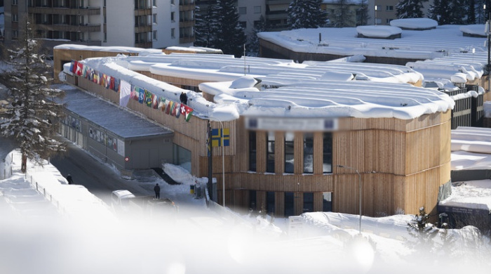 Gesamtansicht des Kongresszentrums, des Weltwirtschaftsforums WEF in Davos. Foto: epa/Gian Ehrenzeller