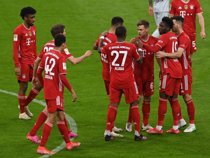 Der FC Bayern München während des Bundesligaspiels. Foto: epa/Christop Stache
