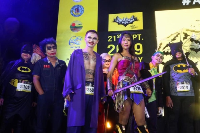 Der „Batman Night Run“ erfreute sich eines regen Zulaufs und kurbelte den Tourismus in Pattaya in der Nebensaison an. Fotos: PR Pattaya