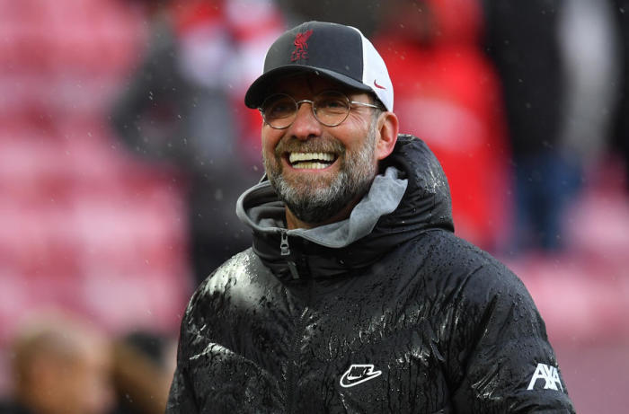 Liverpools Manager Jürgen Klopp lächelt nach dem Fußballspiel. Foto: epa/Paul Ellis / Pool