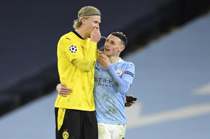 Das Spiel Manchester City gegen Borussia Dortmund. Foto: epa/Peter Powell