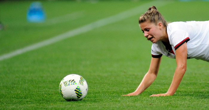  Melanie Leupolz im Spiel gegen Australien. Foto: epa/Alan Morici