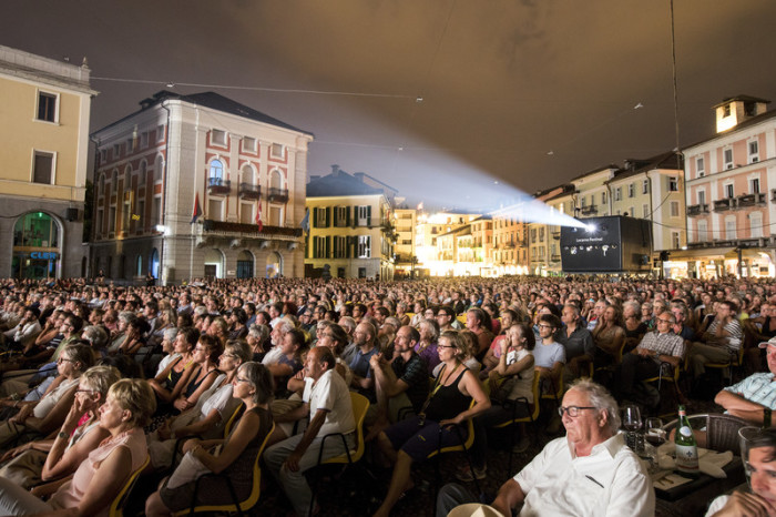 Die Piazza Grande beim 71. Internationalen Filmfestival von Locarno. Foto: epa/Alexandra Wey