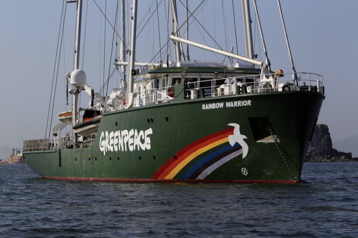 Greenpeace-Schiff Rainbow Warrior. Foto: epa/Alejandro Bolivar