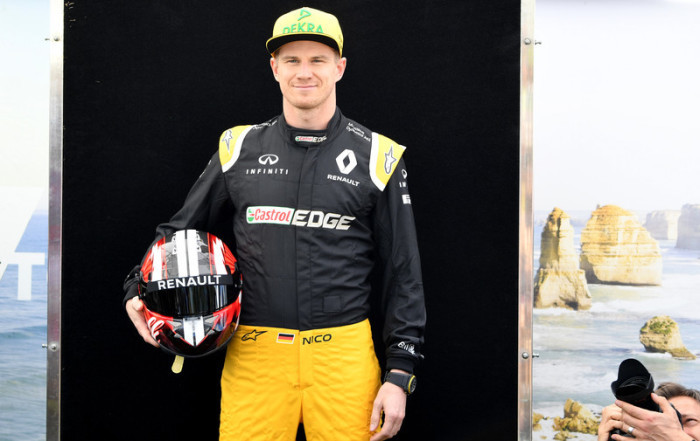 Der deutsche Formel-1-Pilot Nico Hülkenberg von Renault posiert für Fotos. Foto: epa/Tracey Nearmy