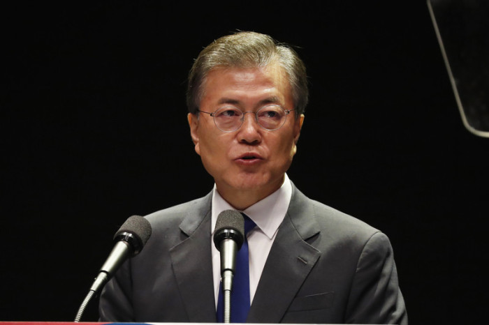  Südkoreas Präsident Moon Jae In. Foto: epa/Jeon Heon-kyun / Pool