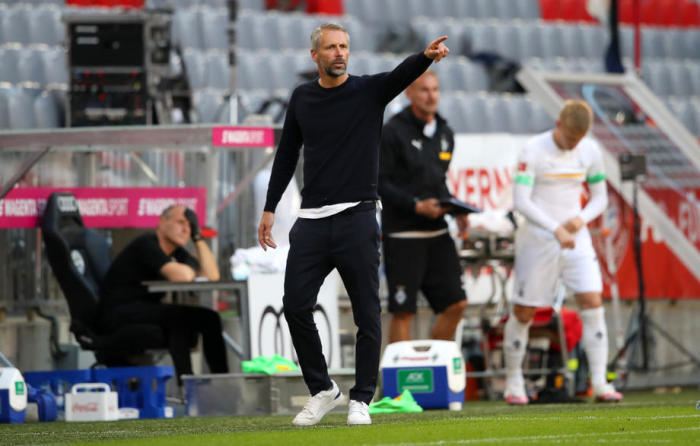 Marco Rose, Cheftrainer von Borussia Mönchengladbach. Foto: epa/Alexander Hassenstein/pool