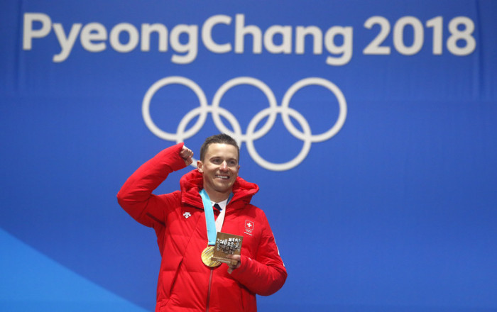  Der Schweizer Goldmedaillengewinner Nevin Galmarini. Foto: epa/Diego Azubel