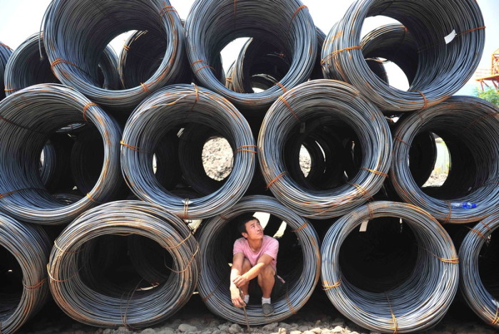Stahl-Großhandel im chinesischen Shenyang. Foto: epa/Mark