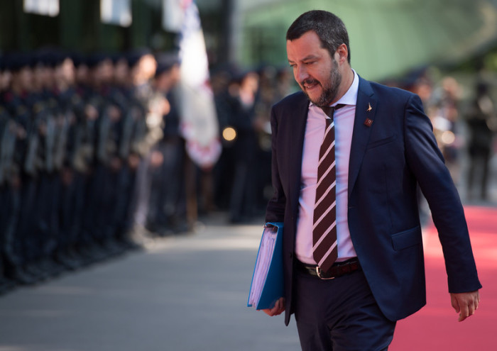  Italienischer Innenminister Matteo Salvini. Foto: epa/Daniel Kopatsch