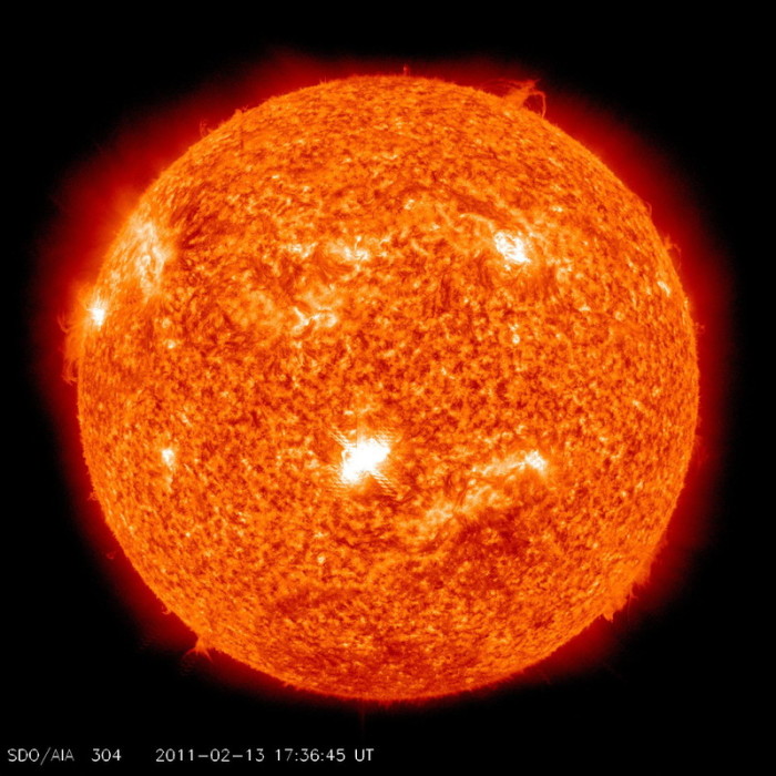 Eine Aufnahme des Sonnensatelliten Solar Dynamics Observatory zeigt die Sonne. Foto: epa/Nasa Solar Dynamics Observatory