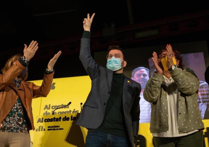 Abschlusstag des katalanischen Präsidentschaftswahlkampfes. Foto: epa/Enric Fontcuberta