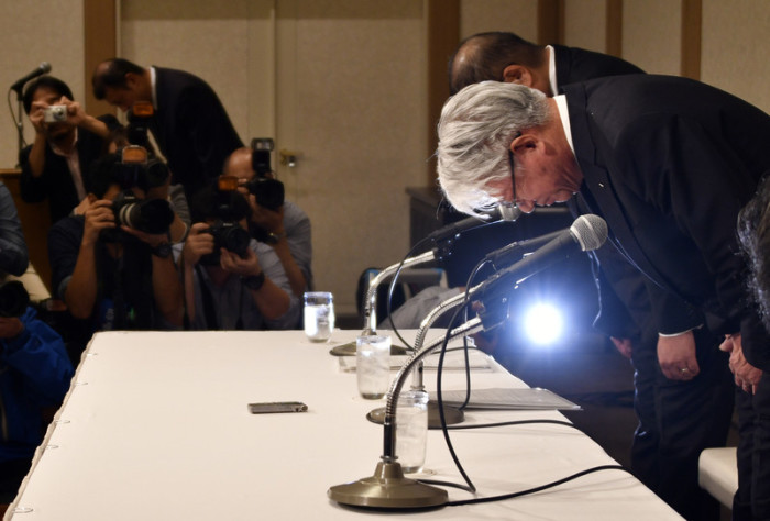 Kobe-Präsident and CEO Hiroya Kawasaki auf der Pressekonferenz am Freitag. Foto: epa/Franck Robichon