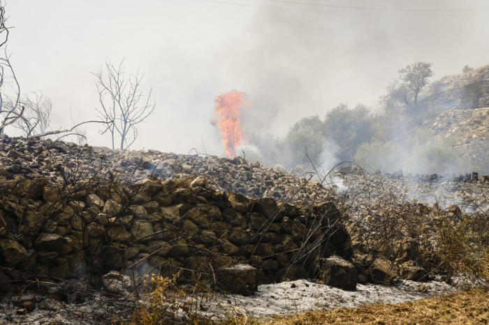 Brand in der Region Ragusa auf der Insel Sizilien. Foto: epa/Francesco Ruta