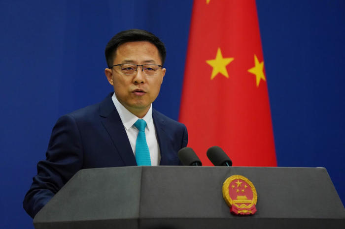 Der Sprecher des chinesischen Außenministeriums, Zhao Lijian, ist Pressesprecher in Peking. Foto: epa/Wu Hong